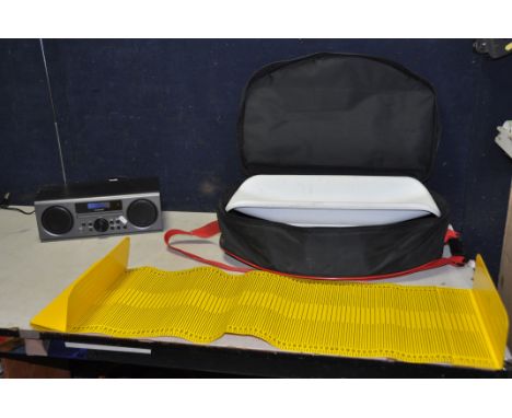 A BLAUPUNKT SKU129556122 bluetooth micro system (PAT pass and working) and a set of Tanita baby scales model No 1580 in carry