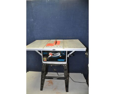 A DRAPER BTS252 TABLE SAW with blade and stand (PAT pass and working)