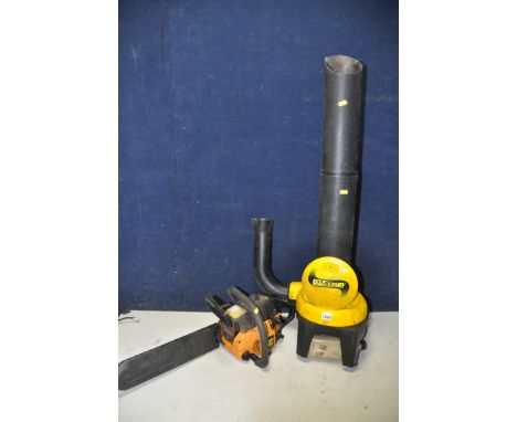 A PARTNER 351 petrol chainsaw and a McCULLOCH 320BV petrol garden vac/blower (both UNTESTED but engines pulling freely)