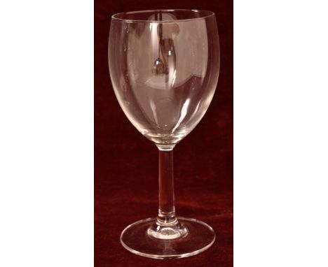 Thirty-three crystal wine glasses.