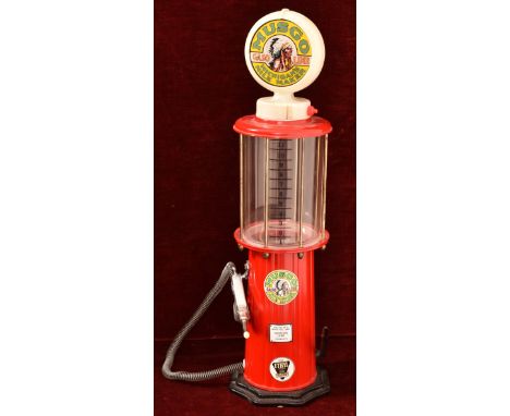 A novelty kitchen item as a gasoline pump "Musco Michigans mite maker." H=54cm