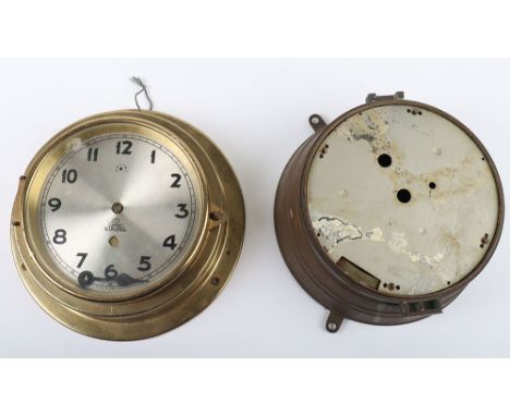 Ships Bulkhead Clocks: Two clocks for spares and restoration, one with  clock face with maker VIKING and other base and parts