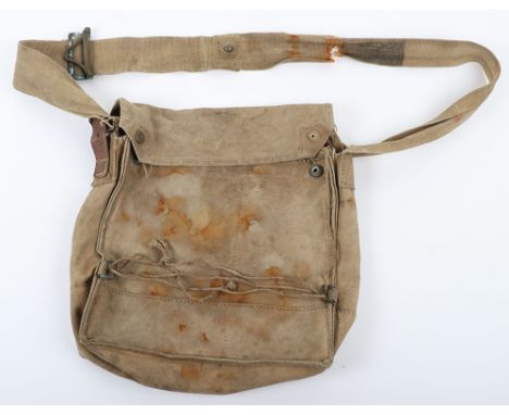 WW1 British 1917 Small Box Respirator (Gas Mask) Bag, well used example of an original carry bag for the small box respirator