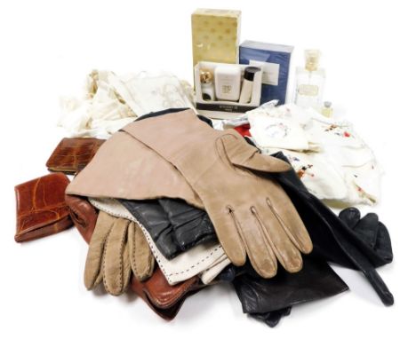 A group of lady's toiletries and other related items, to include a bottle of eau de toilette de Balenciaga Quadrille, 7oz, in