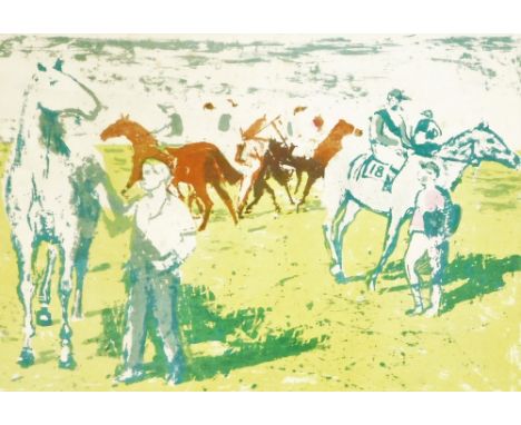 After Edwin La Dell ARA (British, 1914-1970). New Market, limited edition lithograph 6/25, signed, 35.5cm x 47cm.