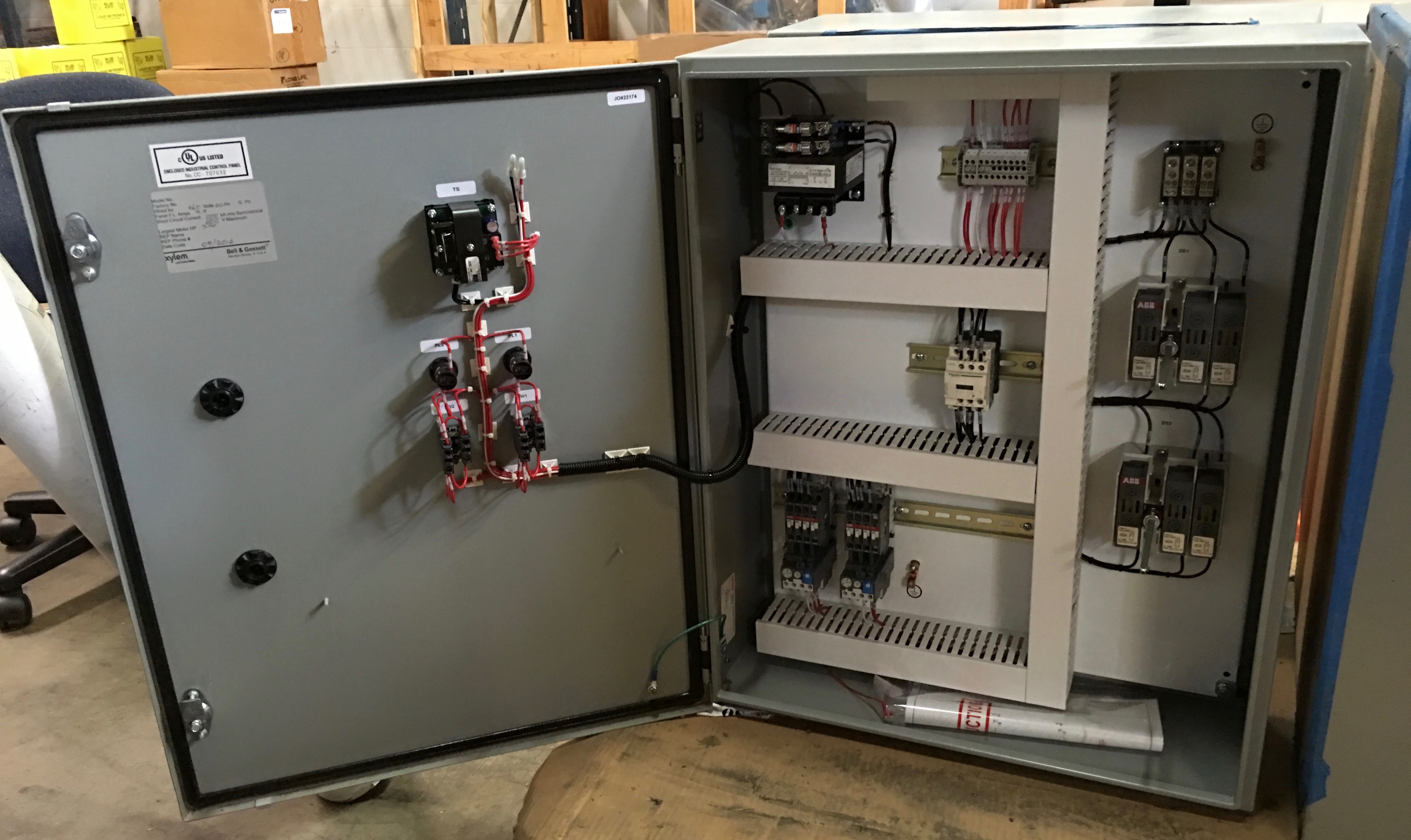 Xylem Bell & Gossett Duplex Control Panel, 460 Volts, 3 Phase, 60 HZ, 9