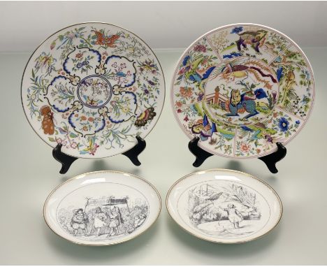 A collection of decorative plates, a pair of B&amp;G Copenhagen, Hans Christian Andersen - The Emperor's New Clothes No.3 and