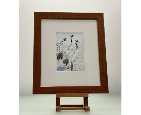 A collection of various works comprising, unknown artist, Red Crane Study, watercolour, unsigned, framed (20cmx13cm), After D