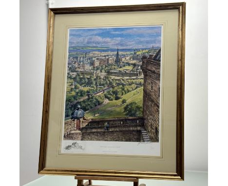 James McIntosh Patrick RSA ROI LLD (Scottish 1907-1998), Edinburgh from the Battlements, limited artist proof print 16/875, s