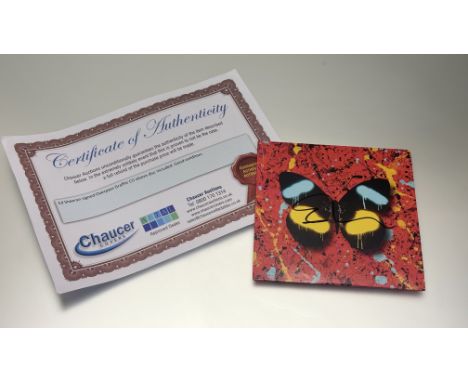 An Ed Sheeran signed Overpass Graffiti CD with disc and certificate.