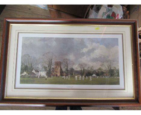 After Roy Perry, colour print, The Opening Match, 13ins x 25ins