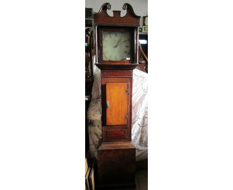 A 19th oak longcase clock, the dial signed Pearce