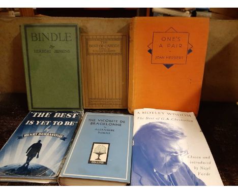 16 literature books to include A Motley Wisdom, the Best of G K Chesterton, Ones a Pair by Joan Herbert etc [our ref: 515b]