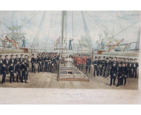 E G Hester: an engraving, "The British Army", W Summers: an engraving, "The Royal Navy", and Sinkin: a coloured print "Indian