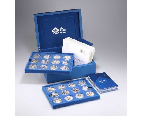 'THE QUEEN'S DIAMOND JUBILEE COLLECTION' 1952-2012 SILVER PROOF COIN SET by the Royal Mint, a set of twenty four .925 sterlin