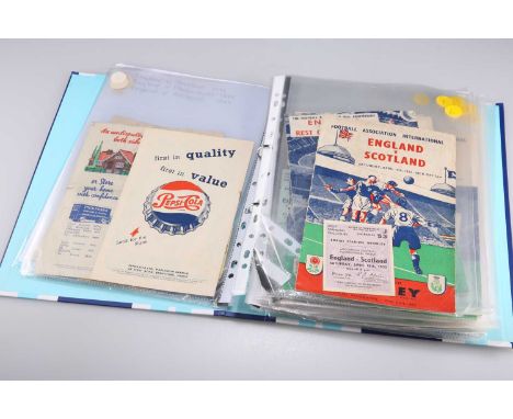 ENGLAND F.A. INTERNATIONAL PROGRAMMES AND TICKETS 1951-1977, including Argentina, 9 May 1951; Austria, 28 November 1951; Scot