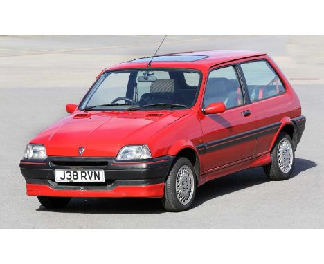 A ROVER METRO GTI 16V 3-DOOR HATCHBACK 1991 registration, red, manual transmission, 5 gears, 1.4L (1396cc) petrol engine, bla