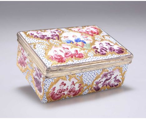 A SILVER-MOUNTED CHINOISERIE ENAMEL SNUFF BOX, PRESUMABLY PIERRE FROMERY, BERLIN AND/OR PARIS indistinct discharge marks, c.1