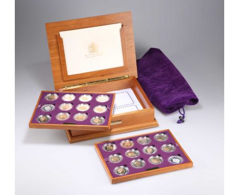 A 'QUEEN ELIZABETH II GOLDEN JUBILEE COLLECTION' SILVER PROOF COIN SET by the Royal Mint, comprising twenty four .925 sterlin