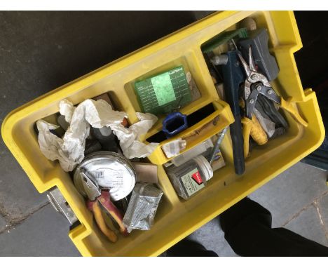 A Stanley toolbox complete with various tools 