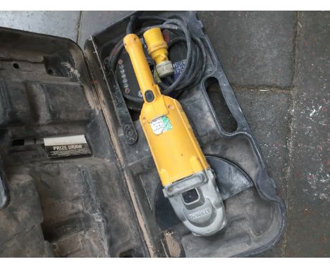 A 110V DeWalt 230mm angle grinder 