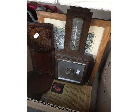 Box with barometer etc. 
