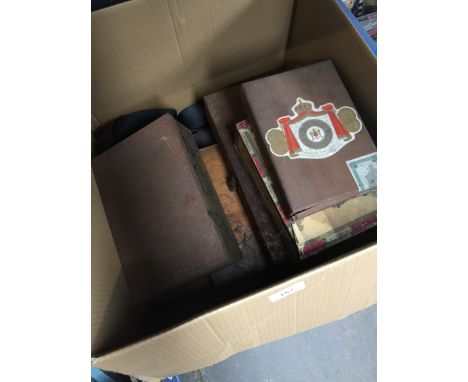 A box of misc old tools, bits and parts including flaring tools for bundy tubing and old diodes 