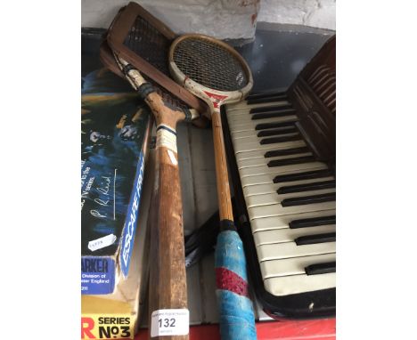 2 vintage squash rackets 