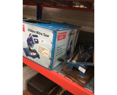 A Challenge 210mm mitre saw and some other tools 