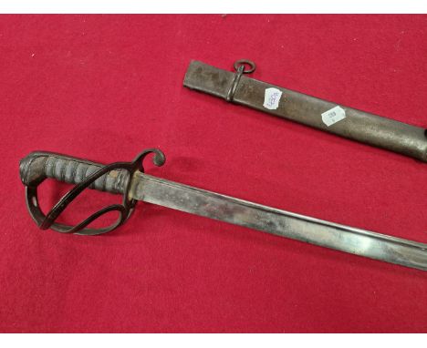A SCARCE WILLIAM IV 1821 PATTERN PIPE BACK SWORD BY W. MOORE LATE OF BICKNELL AND MOORE OLD BOND STREET LONDON. THE BLADE ETC