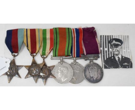 A group of six medals, attributed to 1868280 WO CL 2 D Hempsall RE, comprising a 1939-1945 Star, an Africa Star, an Italy Sta