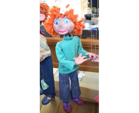 A large Pelham Puppet girl with orange hair puppetReport by KBSlight discolouration to head, otherwise good. 