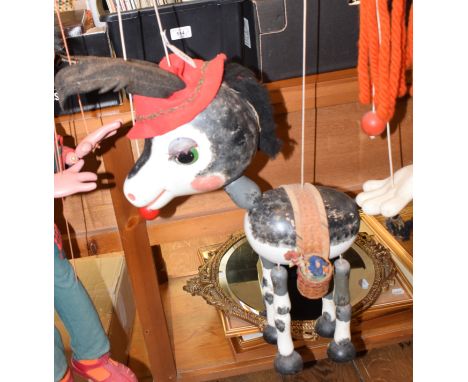 A large Pelham Puppet shop display donkey puppetReport by KBEars faded, head and body with some knocks and paint loss 