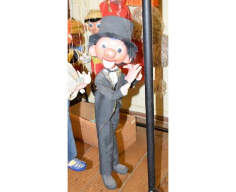 A large puppet, of a man in a top hat and tails (a Pelham puppet shop display puppet converted to a professional puppet) 