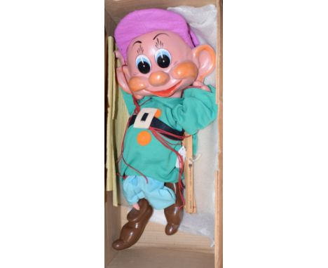 A large Pelham Puppet shop display Dopey (from Snow White and the Seven Dwarfs) puppet, in original boxSmall hole to the back