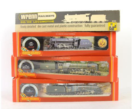 Wrenn locomotive 'Clun Castle' and three Hornby Railways locomotives, 'Morning Star' R.033, LMS Class 5 Loco R.320 and 'Malla