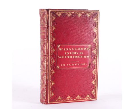 BINDING - William Bond CAVENDISH [?but William Bengo COLLYER] (1782-1854). Lectures on Scripture Comparison, London, 1826, 8v