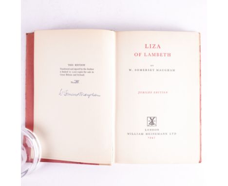 SOMERSET MAUGHAM, William (1874-1965). Liza of Lambeth, London, 1947, large 8vo, original vellum-backed paper boards, dust-ja