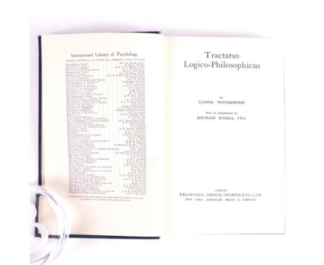 WITTGENSTEIN, Ludwig (1889-1951). Tractatus Logico-Philosophicus, London, 1947, 8vo, original buckram. Provenance: "Kim" Phil