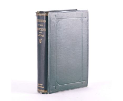 DARWIN, Charles (1809-82). The Expression of the Emotions in Man and Animals, London, 1873 [but later], 8vo, 7 photographed p