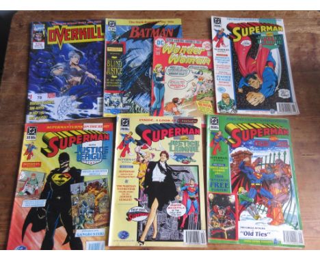 Colln various Superman, Wonderwoman, etc Comics, incl vintage Wonder Woman.