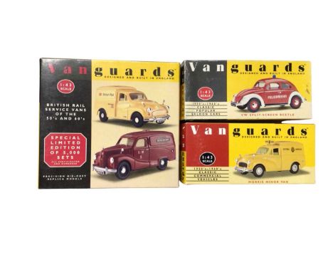 Lledo Collectibles 1:43 scale Vanguards diecast commercial vans, boxed, approx. 18 (1 box)