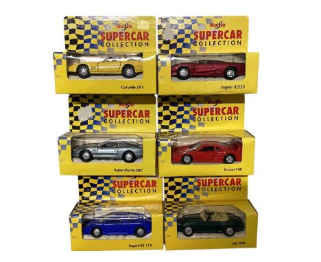 Maisto Supercar Collection &amp; Sportcar Collection, in window boxes, approx. 26 (1 box)