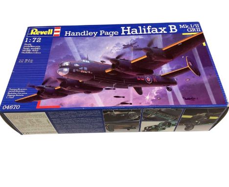 Revell 1:72 scale model kit Halifax B, boxed 04670, Airfix Series 6 Paddle Steamer Engine, boxed No.623 &amp; Keil Kraft Flyi