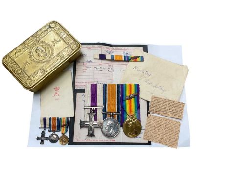 First World War Military Cross (M.C.) Gallantry trio comprising M.C, War medal and Victory medal with mentioned in despatches
