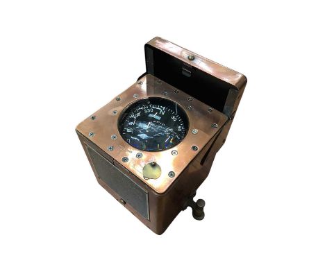 American John E. Hand &amp; Sons copper gimbal compass