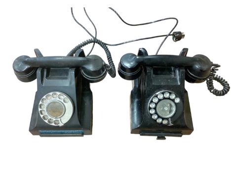 Four vintage black GPO telephones