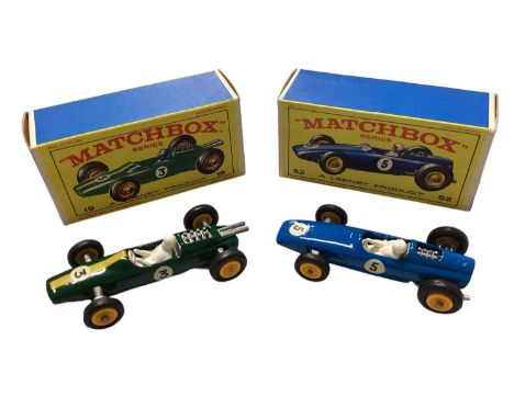 Matchbox 1-75 Series diecast model Racing Cars &amp; Cars including BRM No.52, Lotus No.19, Ford GT No.41, E Type Jaguar No.3