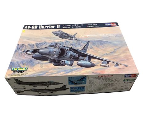 Hobby Boss (Part Constructed) 1:18 scale AV-8B Harrier II (Jump Jet)' boxed 81804