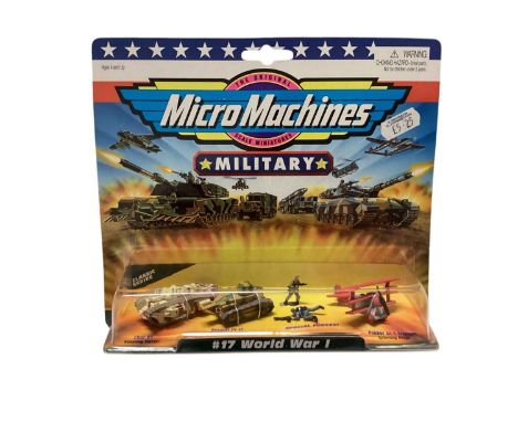 Galoob Micro Machines WW1 No.17, Golden West Travel Wagon No.6987E (x4), Medieval Knights No.280504. (X2) &amp; Autocraft die